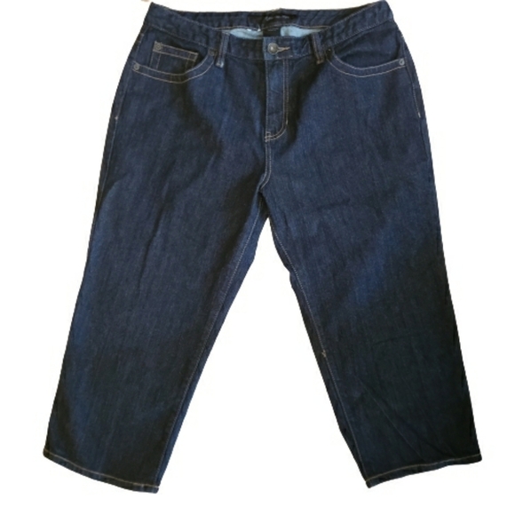 𝅺NWOT Calvin Klein crop jeans strait leg sx 14 - Picture 1 of 5